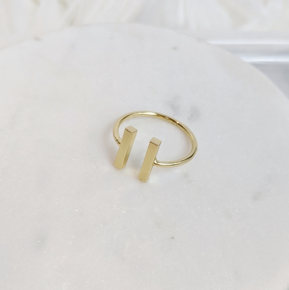 Double Bar Gold Ring - Picture 3 of 6
